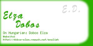 elza dobos business card